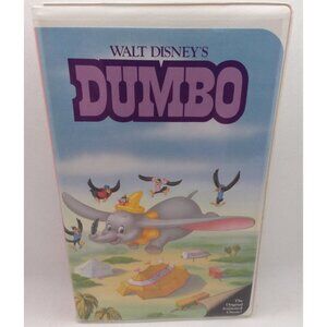 Walt Disney Dumbo Black Diamond VHS Tape Clamshell 1st Press Rare Pink Spine